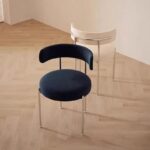 Gaoliang Dining Chair Faux Leather Modern Metal Dining Room Chairs OEM/ODM (YZ206)