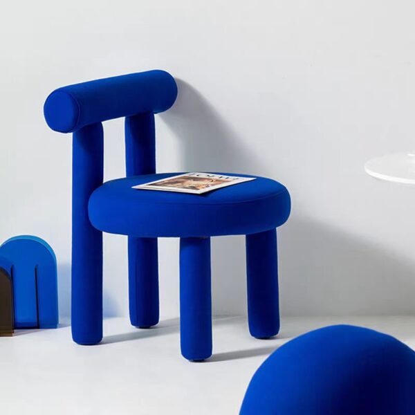 Gaoliang Dining Chair Soft Comfortable Modern Cream Fabric Blue Dining Chairs OEM/ODM (YZ211)