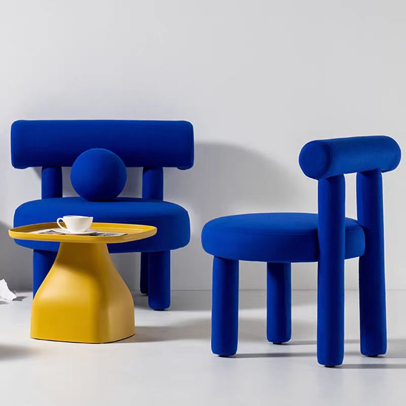 Gaoliang Dining Chair Soft Comfortable Modern Cream Fabric Blue Dining Chairs OEM/ODM (YZ211)