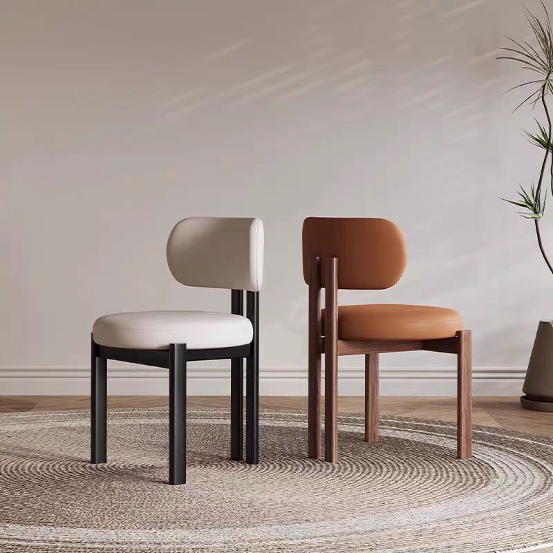 Gaoliang Dining Chair Light Luxury Italian Leather Dining rooms 6 Wooden Chairs OEM/ODM (YZ213)