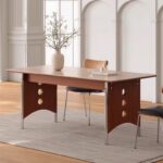 Gaoliang Dining Table Medieval Style Stone Top Home Furniture Dining Table Set OEM/ODM (CZ213)