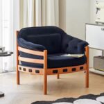 Gaoliang Lounge Chair Modern Solid Wood Single Sofa Chair Velvet Accent Chair OEM/ODM (DY270)