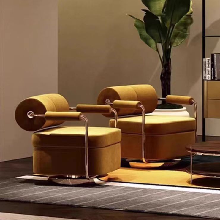 Gaoliang Accent Chair Nordic Light Luxury Fabric Rotating Single Sofa Armchair OEM/ODM (DY277)