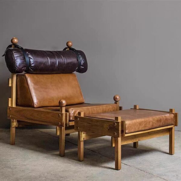Gaoliang Armchairs for Living Room Medieval Style Retro Leather Lounge Chair OEM/ODM (DY30)