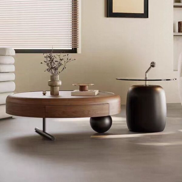 Gaoliang Coffee Table with Storage Round Luxury Coffee Table and Side Table Set OEM/ODM (KF340)