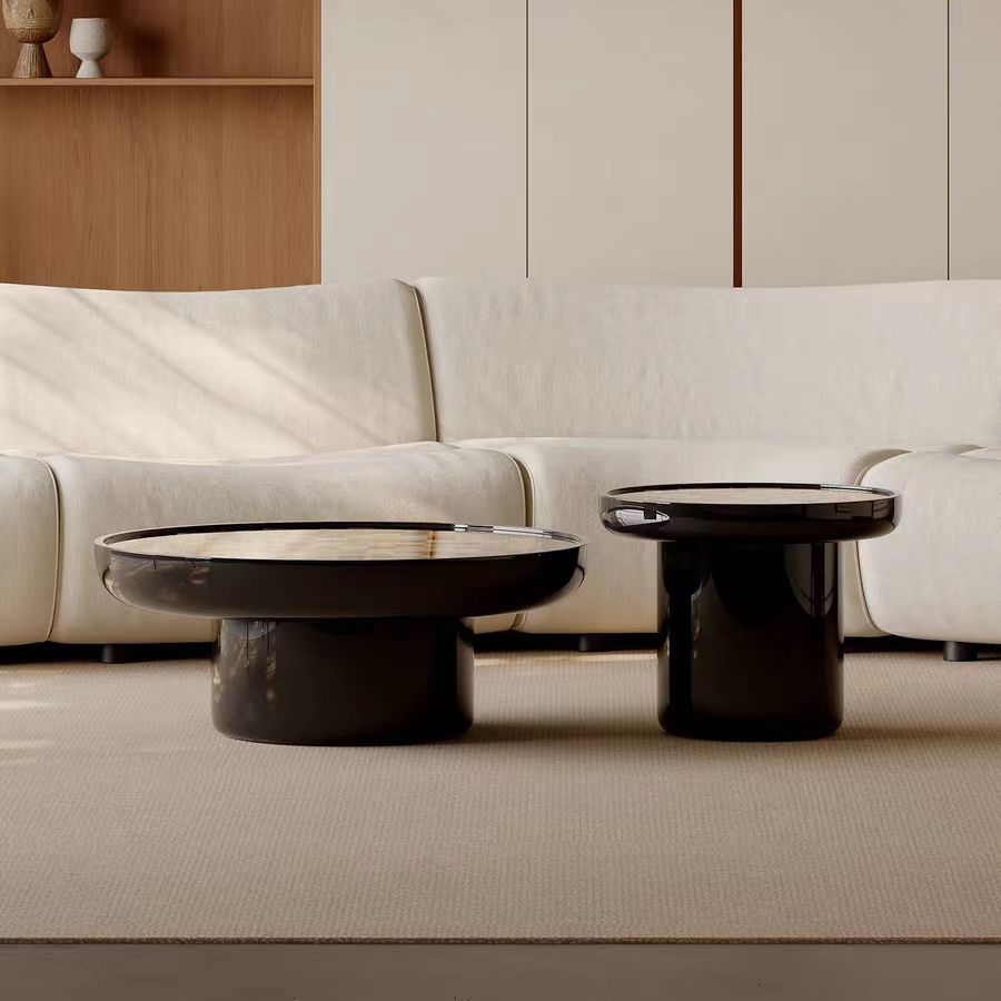 Gaoliang Coffee Table for Living Room 2025 New Design Colorful Painting Round Coffee Table OEM/ODM (KF342)