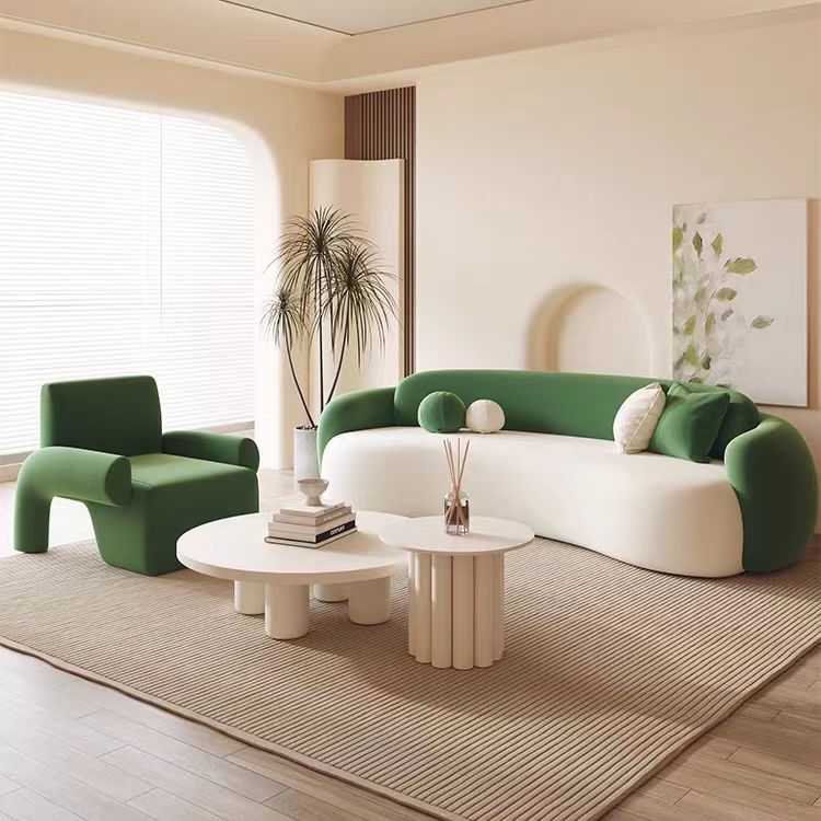 Gaoliang Sofa Modern Green Fabric Living Room Furniture Sofa 3 Seater OEM/ODM (SF75)