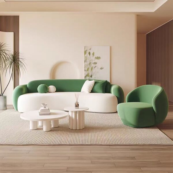 Gaoliang Sofa Modern Green Fabric Living Room Furniture Sofa 3 Seater OEM/ODM (SF75)