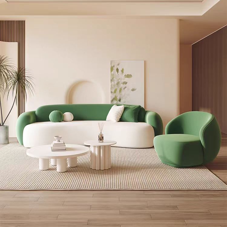 Gaoliang Sofa Modern Green Fabric Living Room Furniture Sofa 3 Seater OEM/ODM (SF75)