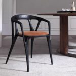 Gaoliang Dining Chair with Arms Nordic Minimalist Velvet Dining Room Chairs OEM/ODM (YZ68)