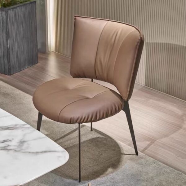 Gaoliang Dining Chair as Desk Chair Modern Metal Frame Leather Dining Room Chairs OEM/ODM (YZ70)