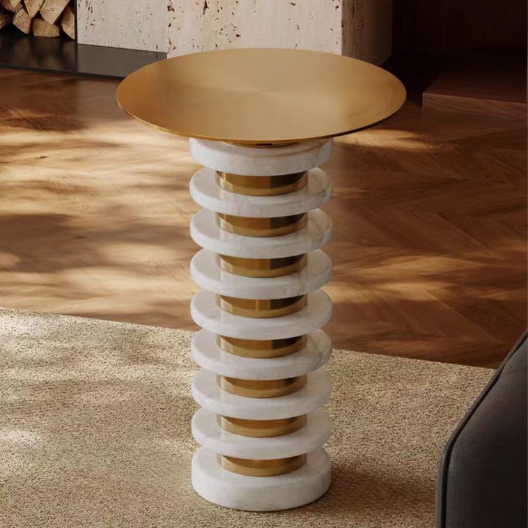 BJ115 (4) Gaoliang Side Table Modern Round Home Indoor Furniture Sofa Bed Side Tables OEM/ODM (BJ115)