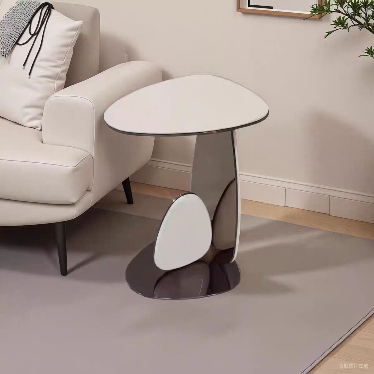 Gaoliang Side Table Modern C Shaped Light Luxury Bed Side Table OEM/ODM (BJ116)