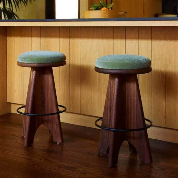 Gaoliang Bar Chair Modern Luxury Wooden Home Furniture High Bar Stool OEM/ODM (BY23)