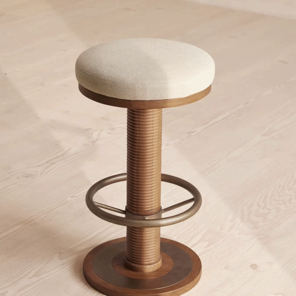 Gaoliang High Bar Chairs Wooden Stainless Steel Base Modern Adjustable Bar Stool Chairs OEM/ODM (BY27)