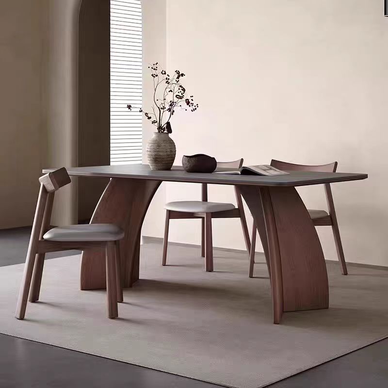 CZ217 (1) Gaoliang Dining Table Mid Century Solid Wood Legs Dining Table Set OEM/ODM (CZ217)