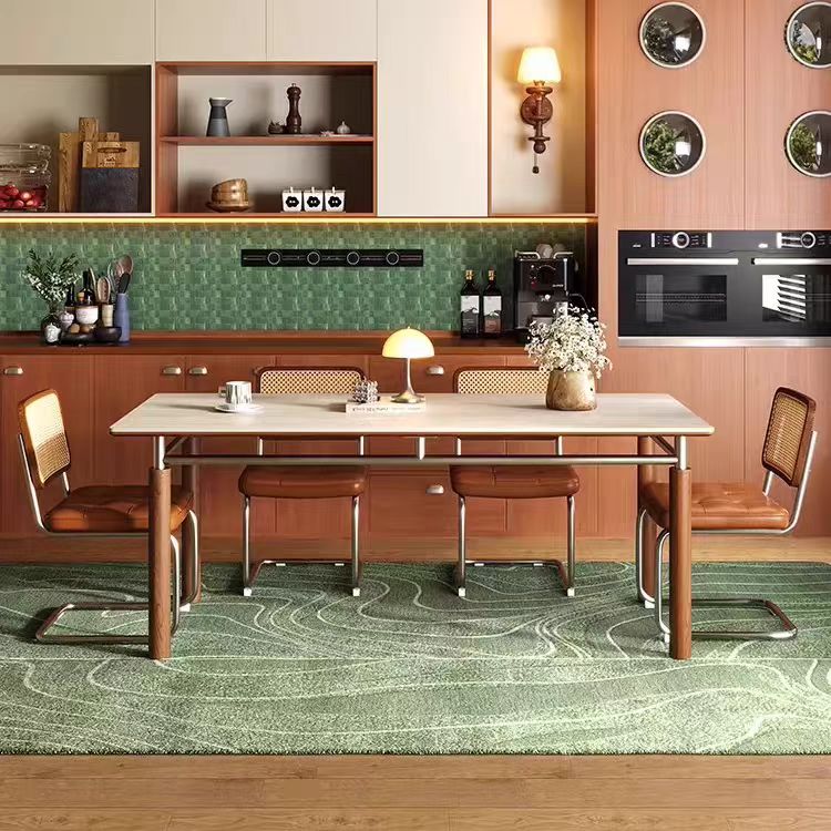 Gaoliang Dining Table American Style Retro Stone Kitchen Tables and Chairs OEM/ODM (CZ222)