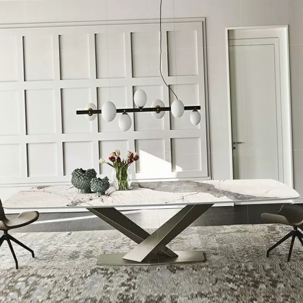 Gaoliang Dining Table Modern Luxury Stone Top Dining Room Table OEM/ODM (CZ225)