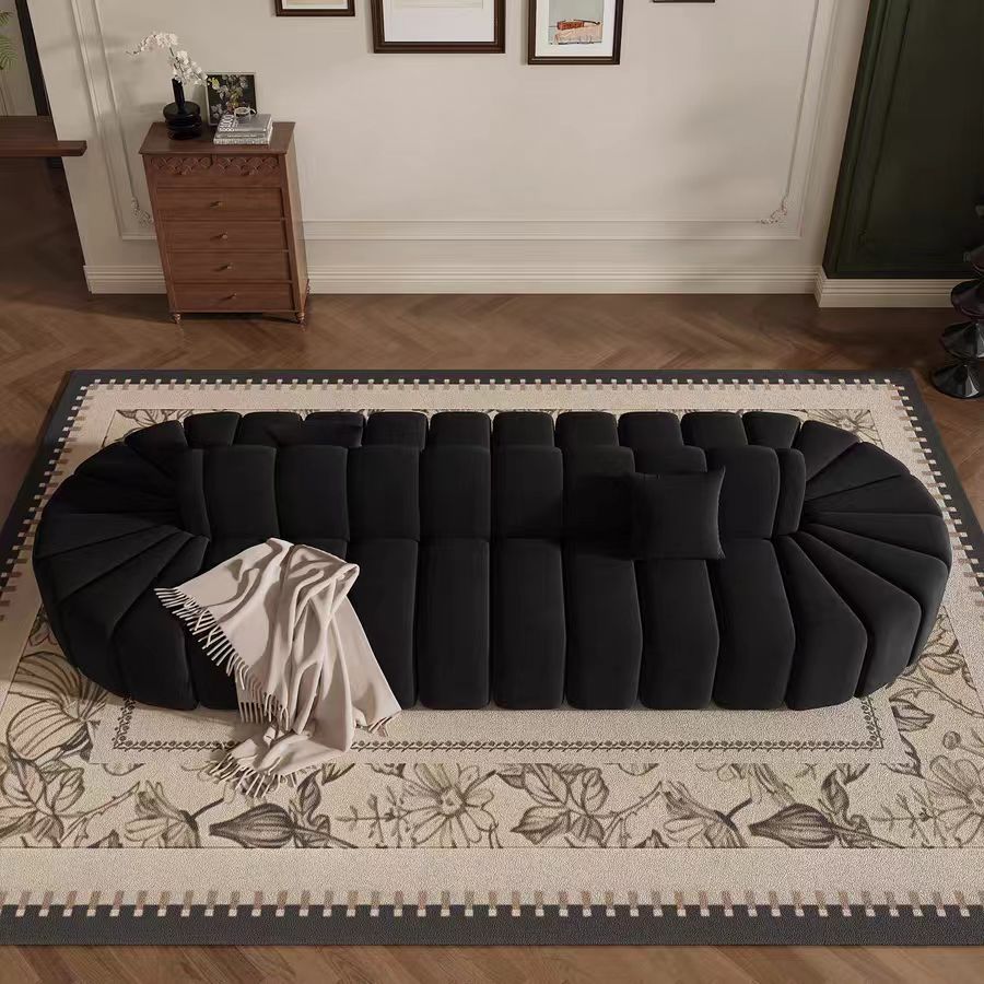 SF85 (4) Gaoliang Sofa Modern Black Luxury Double-sided Couch Living Room Sofas OEM/ODM (SF85)