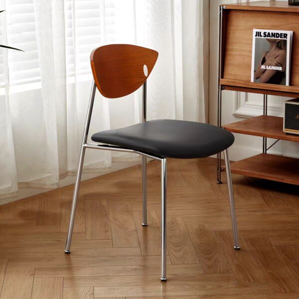 Gaoliang Dining Chair Faux Leather Metal Frame Dining Chair as Desk Chair OEM/ODM (YZ219)