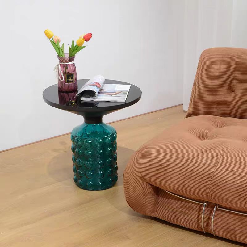 BJ110 (3) Gaoliang Side Table Modern Luxury Round Glass Side Table OEM/ODM (BJ110)