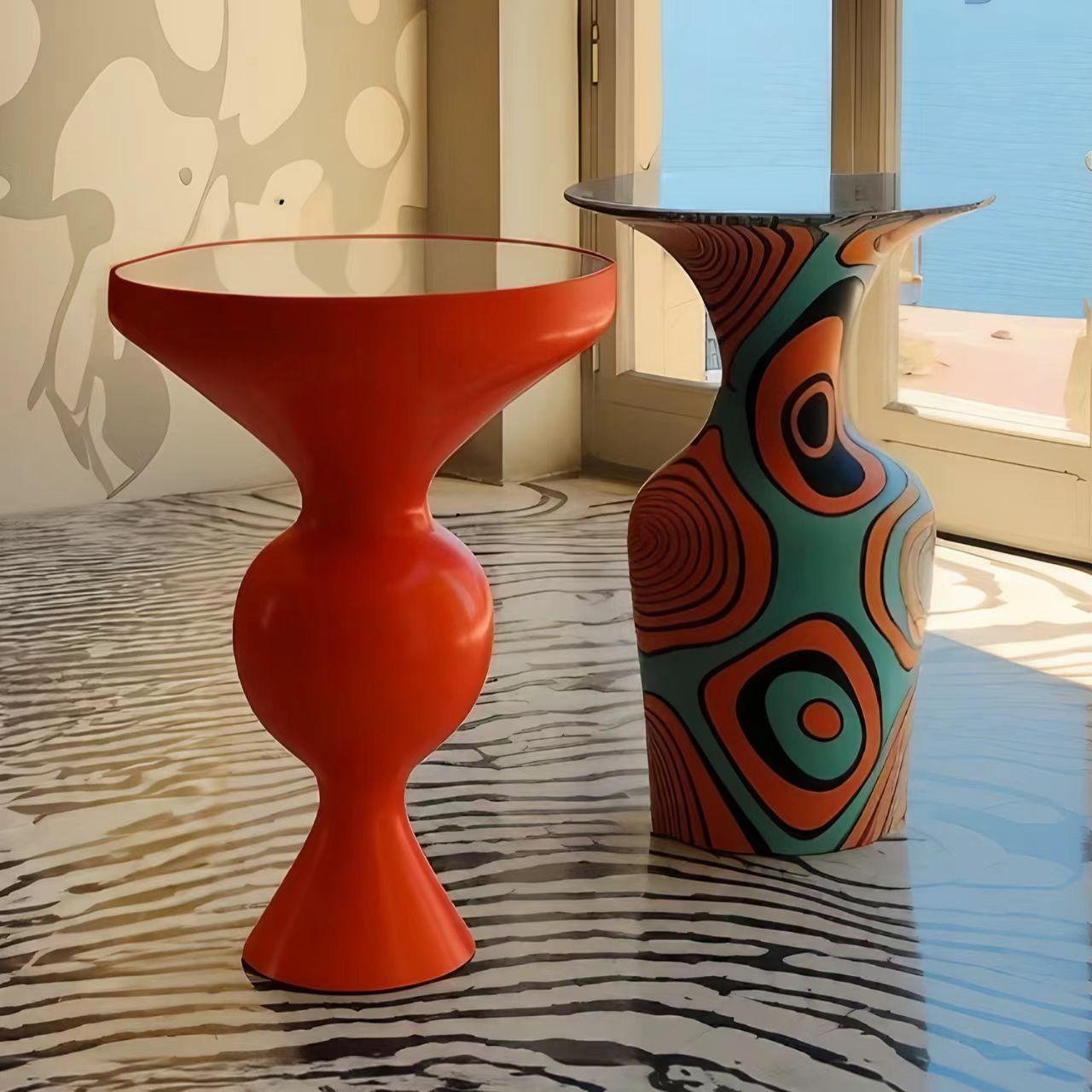 Gaoliang Side Table Modern Hand Painting Fiberglass Side Table OEM/ODM (BJ111)