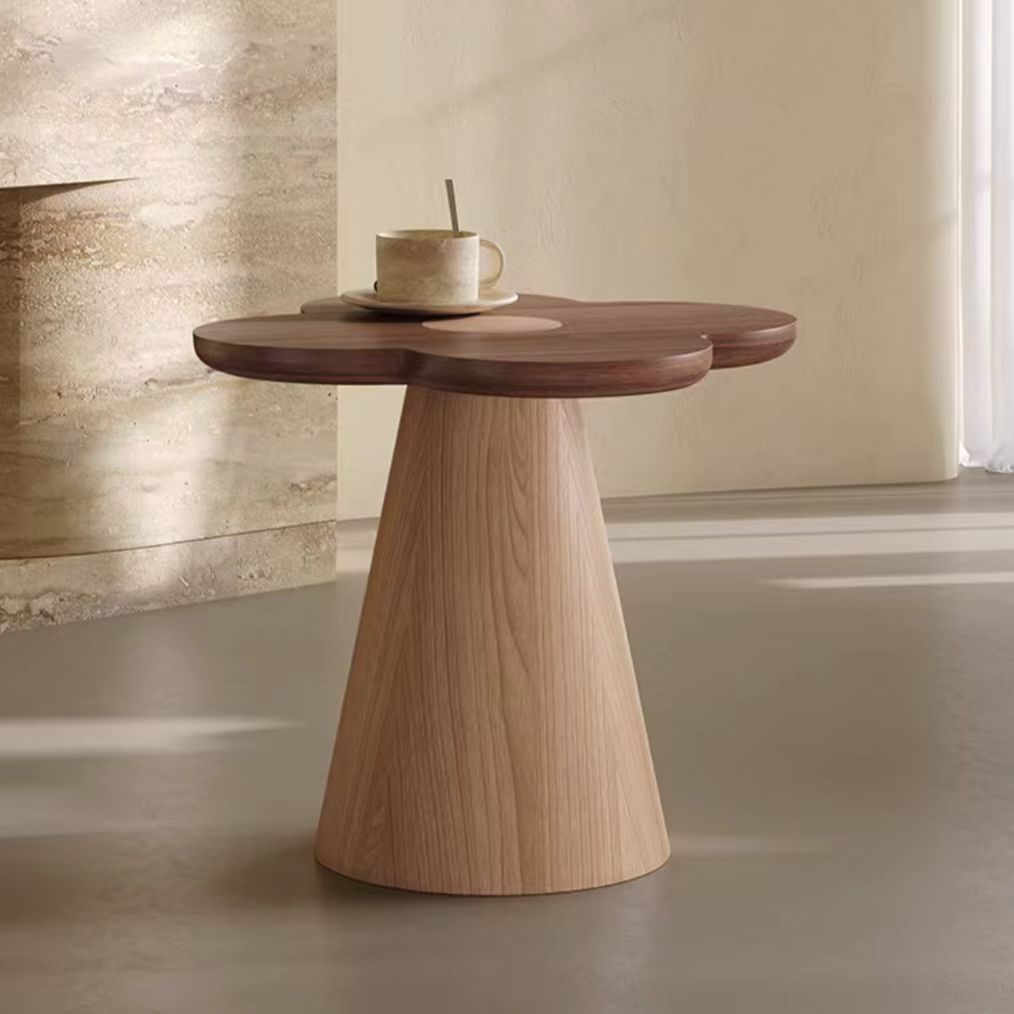 Gaoliang Side Table Modern Flower Shape Wooden Bed Side Table OEM/ODM (BJ112)