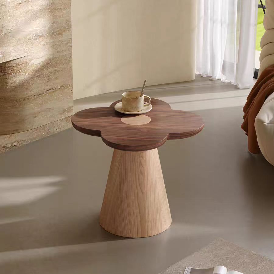 Gaoliang Side Table Modern Flower Shape Wooden Bed Side Table OEM/ODM (BJ112)