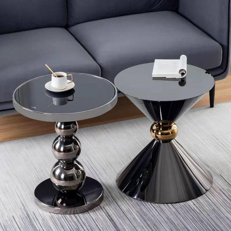 BJ117 (3) Gaoliang Side Table Luxury Modern Stainless Steel Sofa End Side Tea Table OEM/ODM (BJ117)