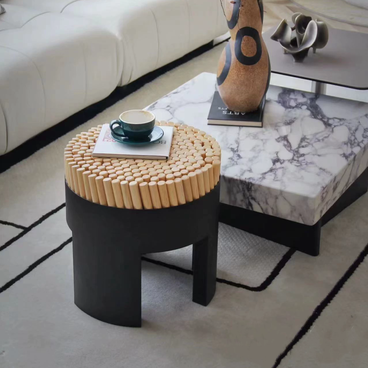 Gaoliang Side Table Modern Living Room Sofa Corner Side Stool Coffee Table OEM/ODM (BJ118)