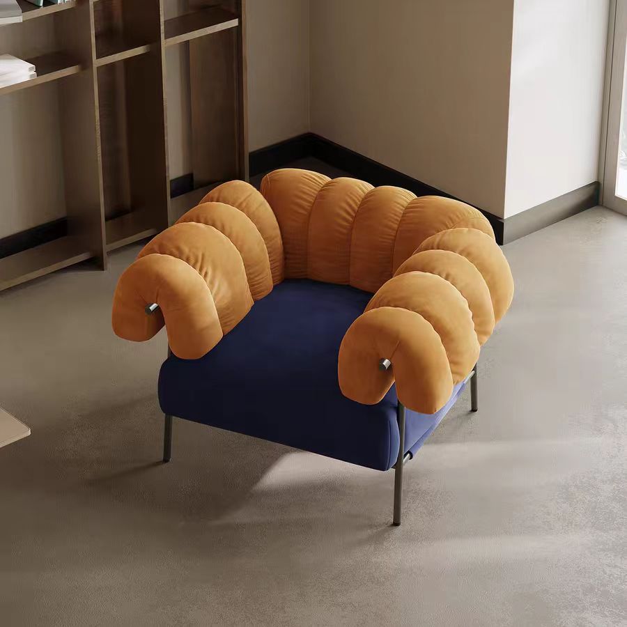 DY278 (5) Gaoliang Leisure Chair Modern Cream Colorful Velvet Armchair OEM/ODM (DY278)