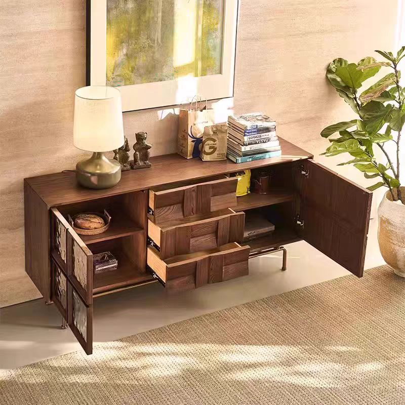 GZ180 (5) Gaoliang Cabinet Sideboard French Mid-century Storage Cabinet Furniture OEM/ODM (GZ180)