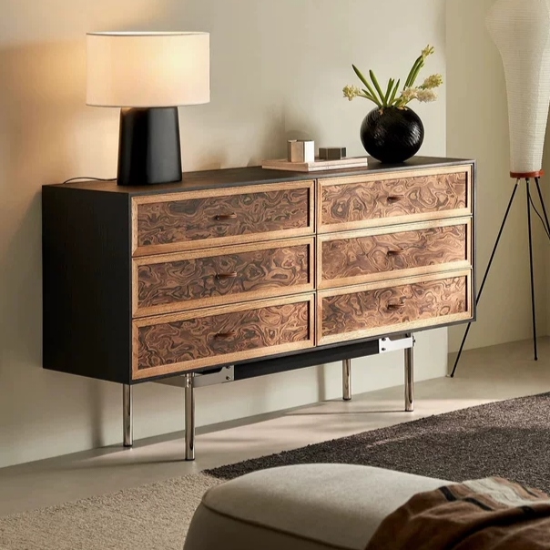 GZ182 (2) Gaoliang Sideboard Modern Mid Century Dining Room Sideboard Buffet Cabinet OEM/ODM (GZ182)