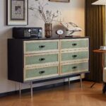 Gaoliang Sideboard Modern Green Color Wooden Storage Cabinet OEM/ODM (GZ183)