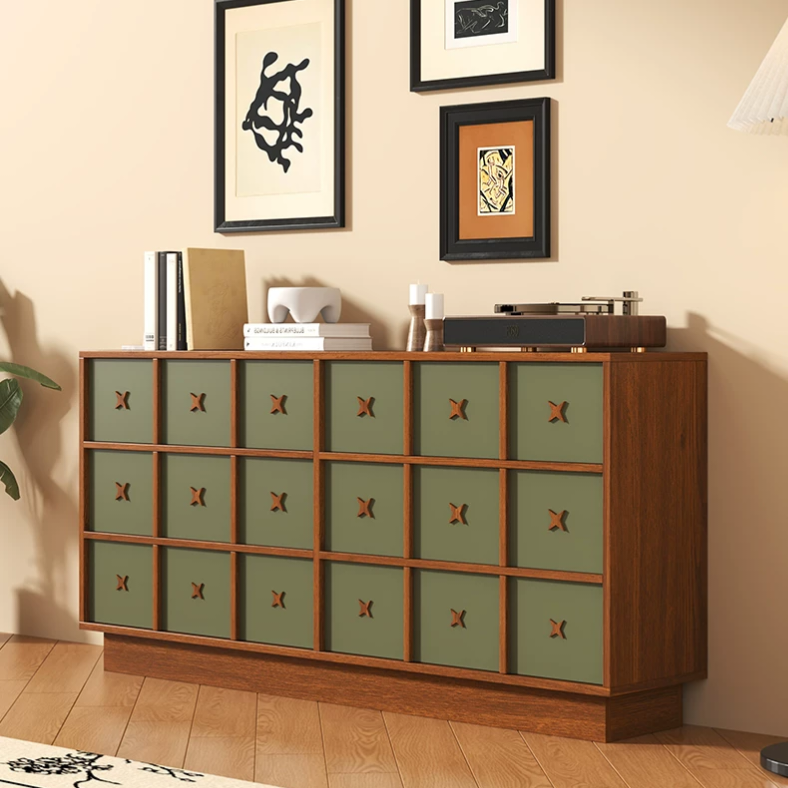 GZ184 (1) Gaoliang Sideboard Retro French Wooden Storage Living Room Cabinets OEM/ODM (GZ184)