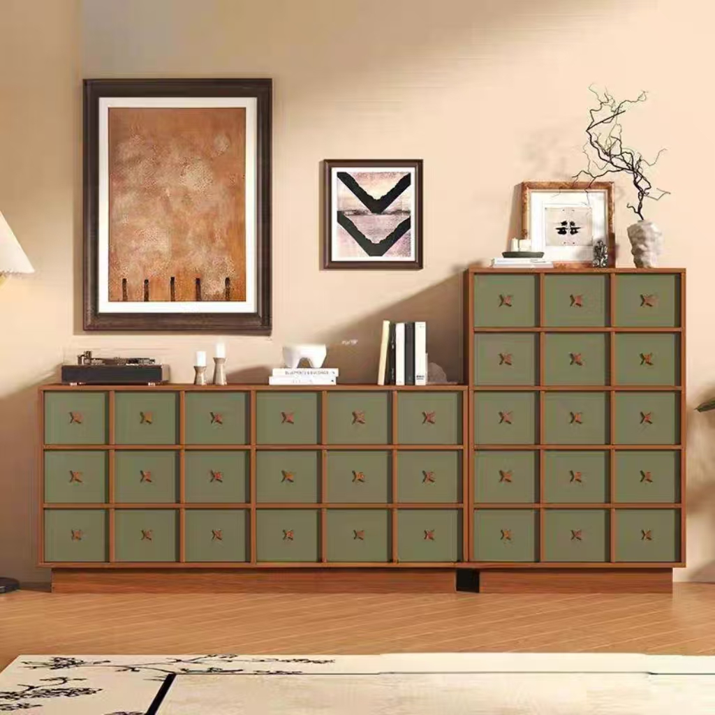 GZ184 Gaoliang Sideboard Retro French Wooden Storage Living Room Cabinets OEM/ODM (GZ184)