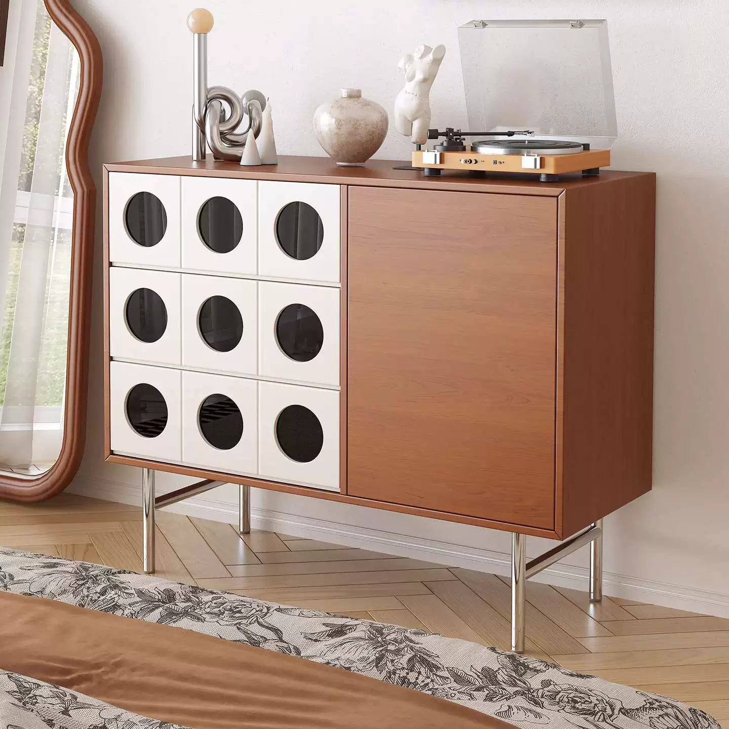 GZ190 (1) Gaoliang Living Room Cabinets Modern Wooden Entrance Sideboard OEM/ODM (GZ190)