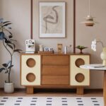 Gaoliang Sideboard Modern Nordic Wooden Storage Living Room Cabinets OEM/ODM (GZ191)