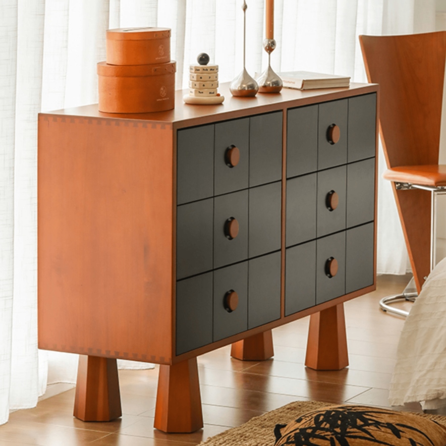 GZ197 (1) Gaoliang Sideboard Nordic Wooden Storage Living Room Cabinet OEM/ODM (GZ197)