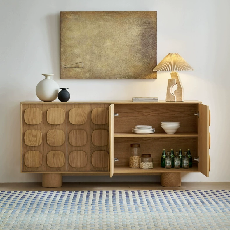 GZ199 (2) Gaoliang Buffet Cabinet Modern Nordic Wooden Bar Cabinet OEM/ODM (GZ199)