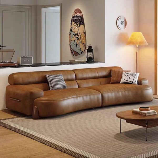 Gaoliang Sofa Italian Mid Century Leather Living Room Sofa OEM/ODM (SF94)