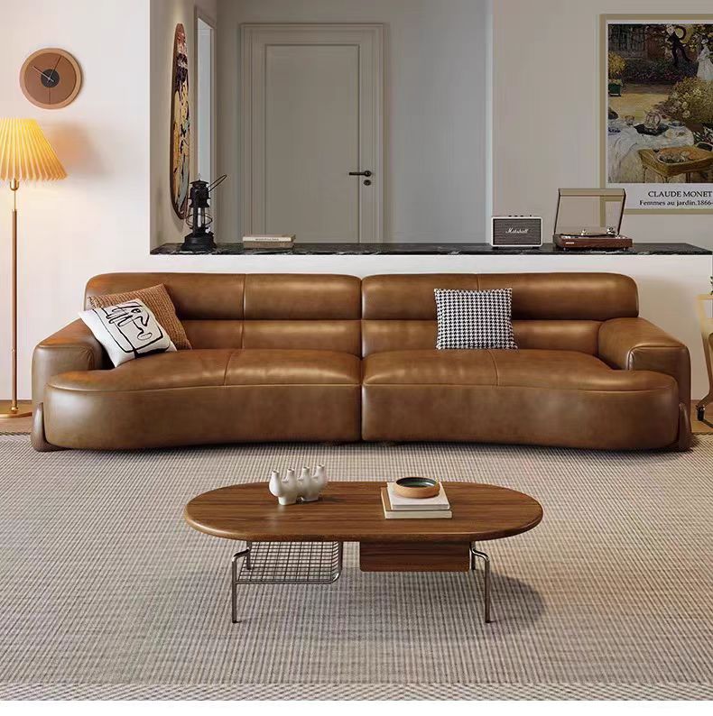 SF94 (6) Gaoliang Sofa Italian Mid Century Leather Living Room Sofa OEM/ODM (SF94)