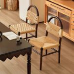 Gaoliang Dining Chair Synthetic Rattan Dining Room Chairs Beige OEM/ODM (YZ225)