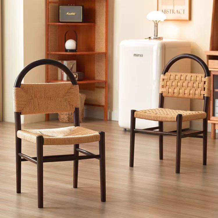 Gaoliang Dining Chair Synthetic Rattan Dining Room Chairs Beige OEM/ODM (YZ225)