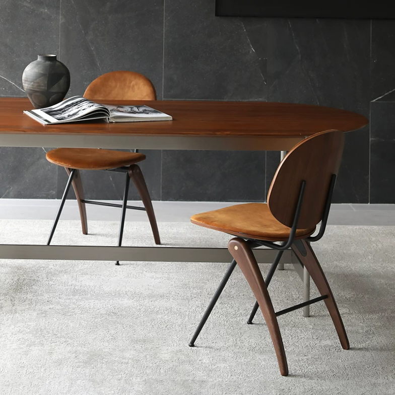 Gaoliang Dining Chair Modern Brown Creative Design Home Chairs OEM/ODM (YZ229)