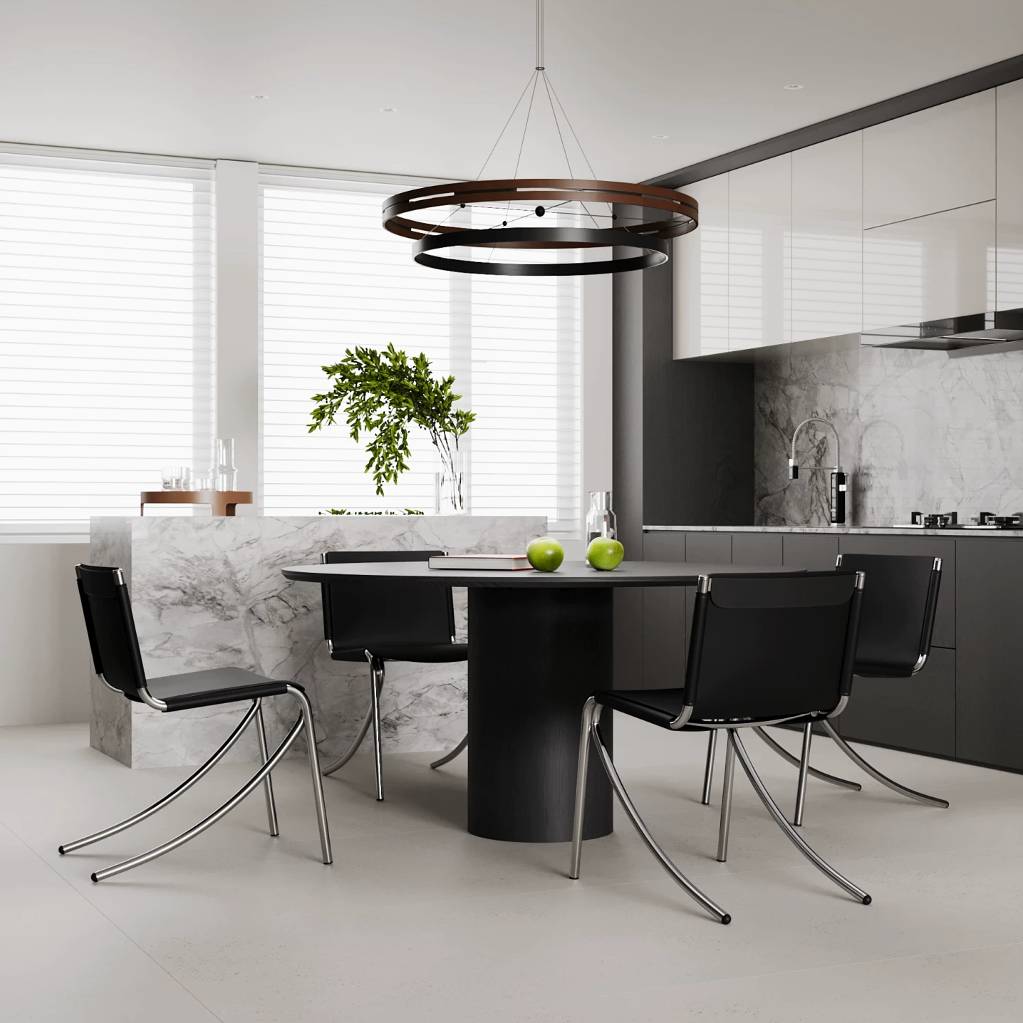 Gaoliang Dining Chair Faux Leather Stainless Steel Dining Room Chairs OEM/ODM (YZ234)