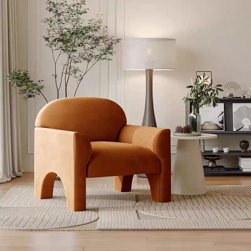 dy186 (5) Gaoliang Armchair Modern Fabric Living Room Lazy Lounge Chair OEM/ODM (DY186)