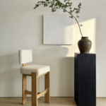 Gaoliang Bar Stool Modern Nordic Wood Frame High Stools Bar Chair OEM/ODM (BY30)