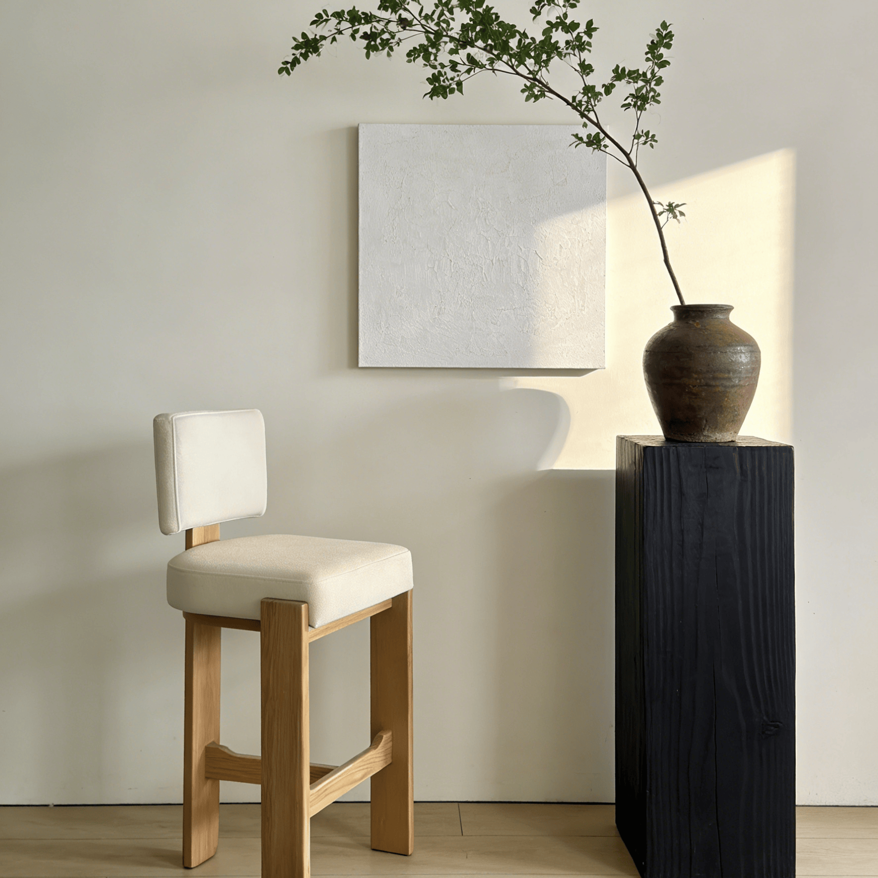 Gaoliang Bar Stool Modern Nordic Wood Frame High Stools Bar Chair OEM/ODM (BY30)