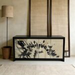 Gaoliang Sideboard Hand Painting Decorative Sideboard Buffet Cabinet OEM/ODM (GZ205)
